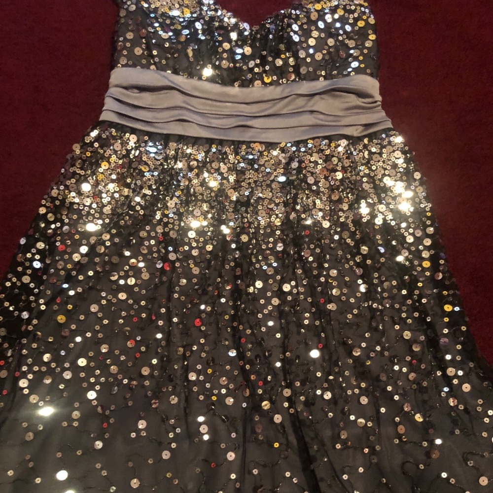 Silver sparkle formal dress